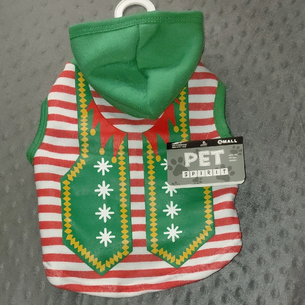 Spirit Green and Red Pet Hoodie